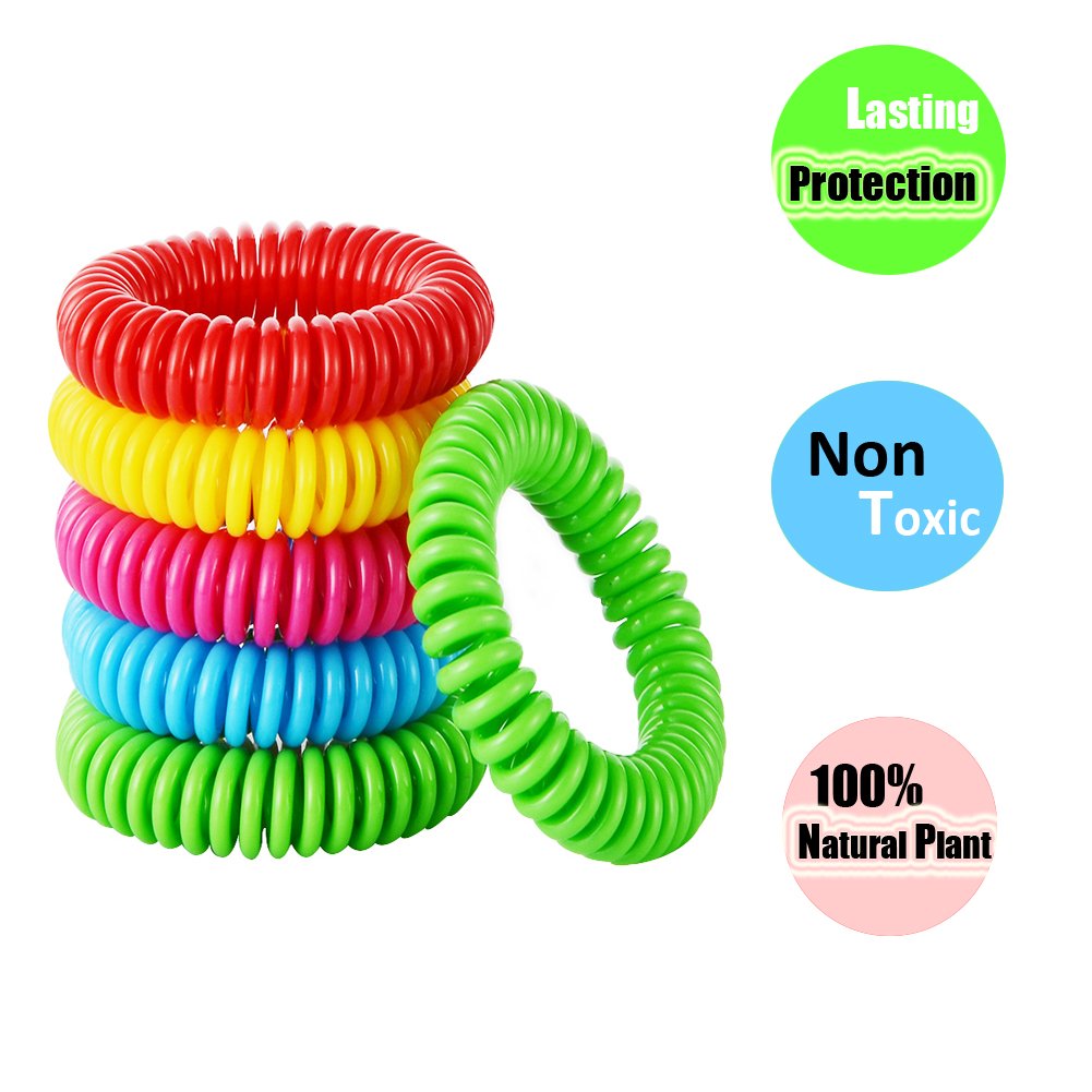 MUITOBOM 15 Pack Natural Mosquito Repellent Bracelets, 250 Hours Per Waterproof Mosquito Bracelets, Mosquito Repellent Mosquito Bands for Kids, Toddler, Adults