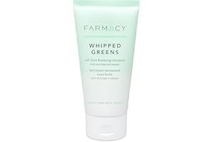 Farmacy Whipped Greens Face Wash - Oil Free Foaming Facial Cleanser for Combination and Oily Skin (5.0 Fl Oz)