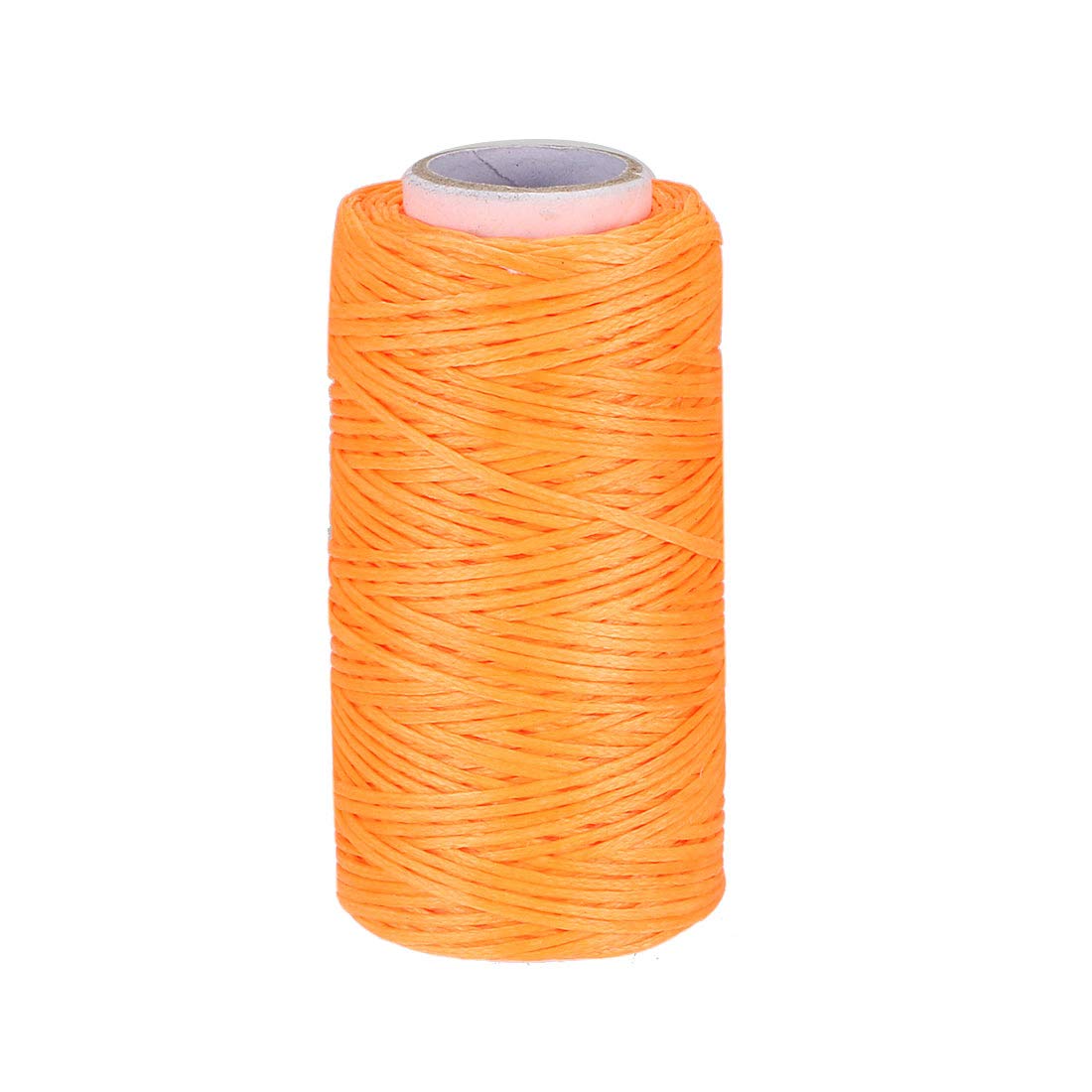 sourcing map 55 Yards 150D/1mm Leather Sewing Thread, Waxed Thread, Hand Stitching Thread for Hand Sewing Leather and Bookbinding(Orange)