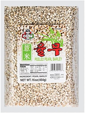 Peeled Pearl Barley 16 oz (454g) Korean Barley
