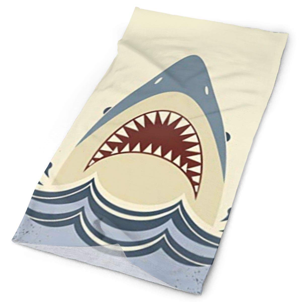 Shark Jaws Elastic Seamless Bandana Versatile Sports & Casual Headwear 9.8x19.7inch
