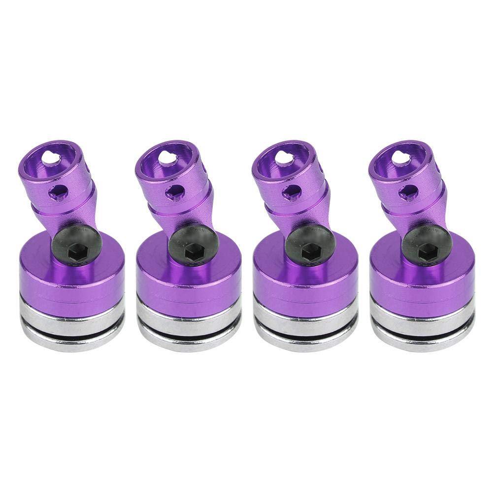 4Pcs Body Post Mount, Aluminum Magnetic Stealth Invisible Body Post Mount for SCX10 4WD 1:10 RC Car(Purple)