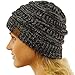 C.C Quad Color Warm Chunky Thick Stretchy Knit Slouchy Beanie Skull Cap Hat Black by SK Hat Shop