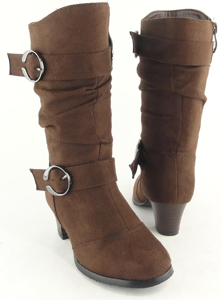 slouchy faux suede boots