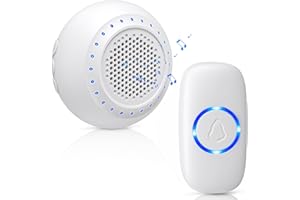 Wireless Doorbell, 1,000ft Range Loud Enough with 4 Volume Levels and LED Flashing