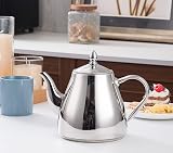 Stainless Steel Teapot with Infuser 52oz 1.5L 5-6 Cups Silver view 2