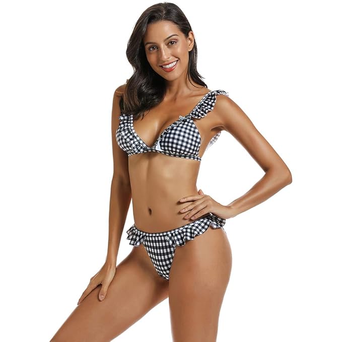 2 piece ruffle swimsuit