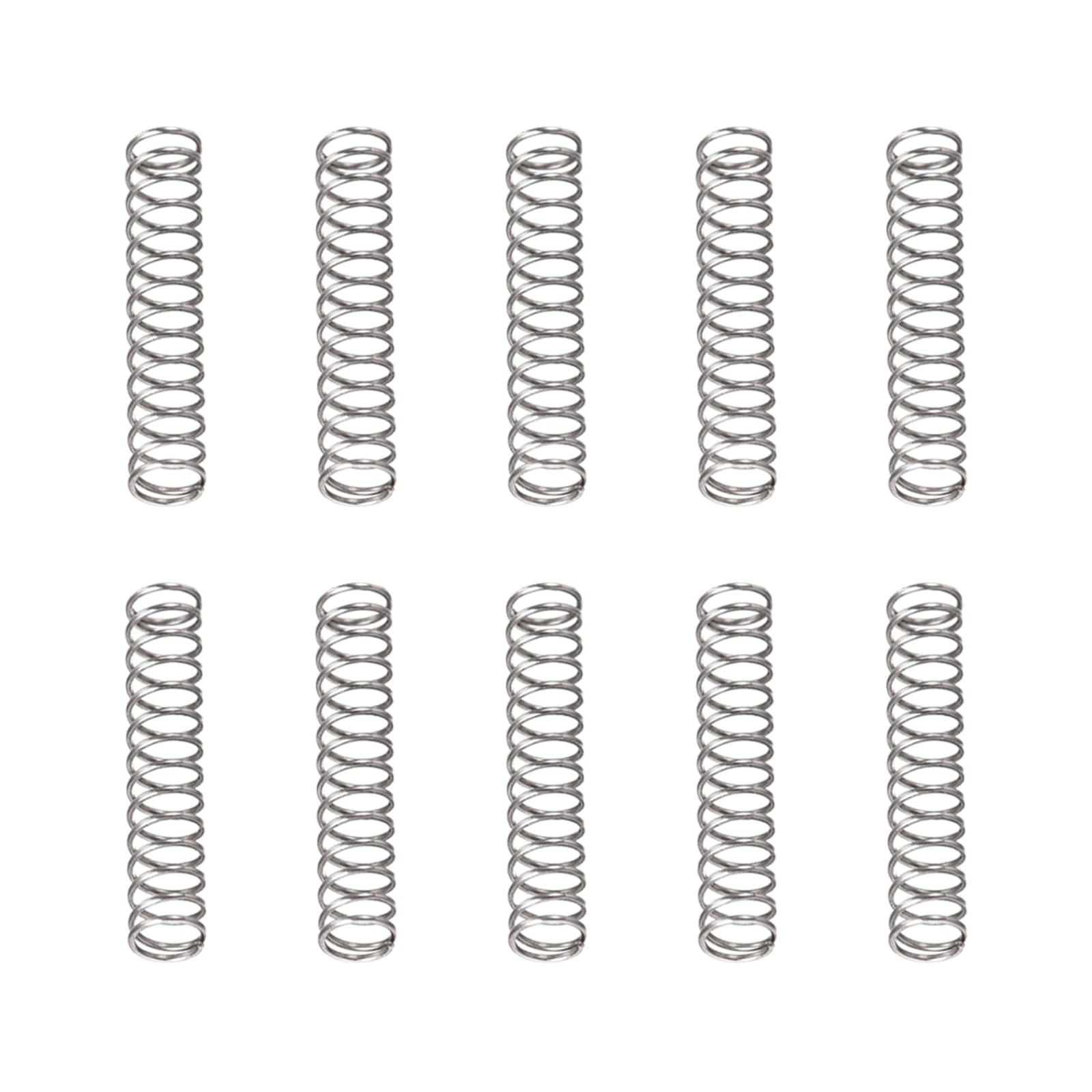 DTGN 0.4x4x20mm(DxODxL) Compression Spring - 30Pack - Good for Machinery - Spring Steel Extension Spring - Gray