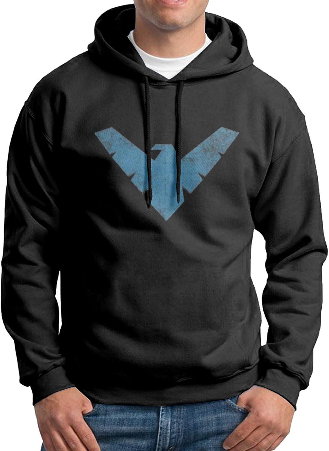 Amazon.com: 10sdaklasd Nightwing College Men's Hooded Pocketless Sweater Handsome Casual Fashion 