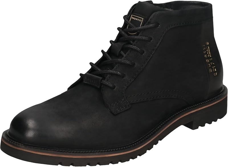 Herren Schlupfstiefel, Männer Stiefel Kaltfutter,kaltgefüttert,Winterstiefel,Winterschuhe,uebergangsschuhe,Black/Black (1010),43 EU/EU UK