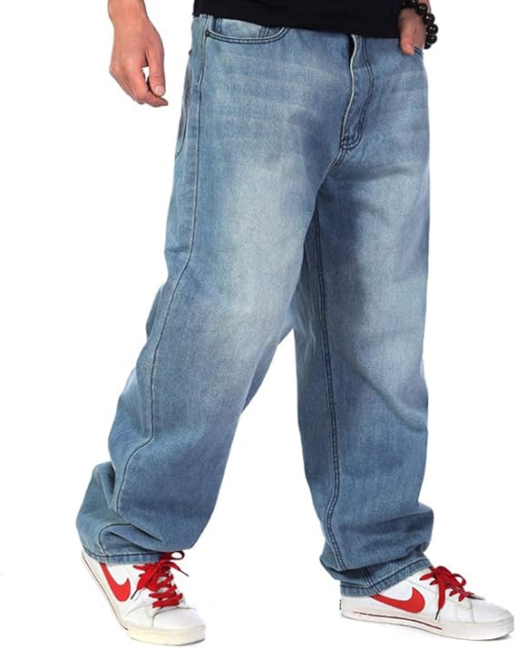 Amazon Yacoresya デニムパンツ メンズ ゆったり Hiphop系 バギーパンツ ワイドパンツ 大きいサイズ ヒップホップ ジーンズ ビッグシルエット ルーズ 春秋冬 ジーンズ 通販