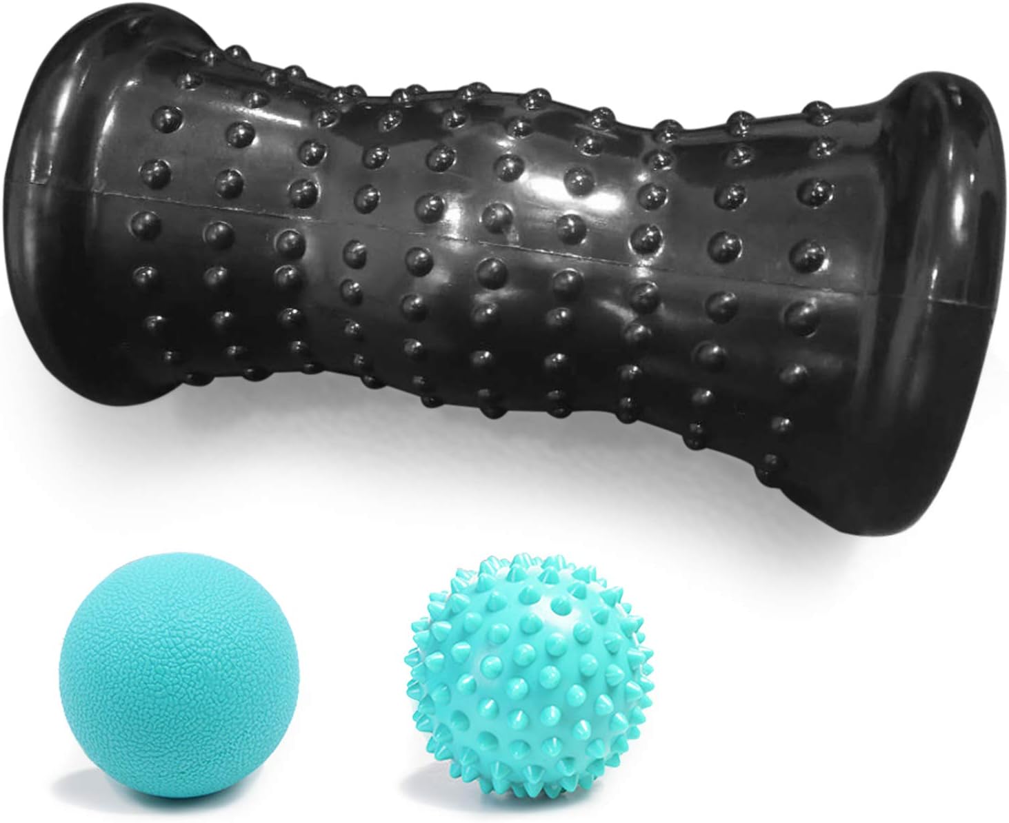 Massage Ball Set with Spiky Ball Lacrosse Ball for Plantar Fasciitis