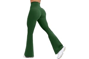 Unthewe High Waisted Flare Leggings for Women Tummy Control Butt Lifting Workout Yoga Wide Leg Pants