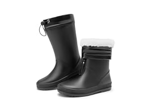 DREAM PAIRS Kids Rain Boots Boys Girls Lightweight Boots Waterproof Easy-on Outdoor Playing Rain Boot Unisex-Child