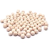 SWZHAI 100PCS 1/2 Inch Wooden Balls for Crafts, Unfinished Round Wood Balls, Small Natural Wood Ball for DIY Decorative Projects, Arts and Crafts