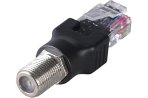 Ftype Female to RJ45 Male Coaxial Barrels Coupler Adapter RJ45 to Ftype Connectors Converters Ethernet Cable Adapter Ethernet