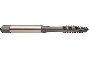 YG-1 K9 Series Vanadium Alloy HSS Spiral Pointed Tap, Uncoated (Bright) Finish, Round Shank with Square End, Plug Chamfer, 8-