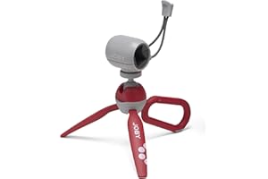 JOBY HandyPod Mini Tripod Clip with Carabiner and Clamp for Smartphone Type iPhone, Galaxy, Pixel and Compact Camera Sony ZV-1 II – Red (JB01840-BWW)