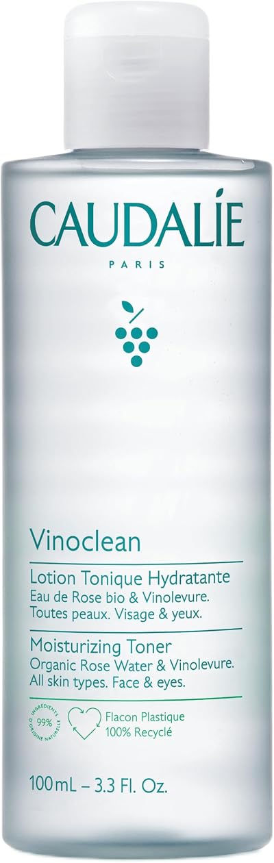 Caudalie Vinoclean Moisturizing Toner 100 mL Alcohol Free 99% Natural