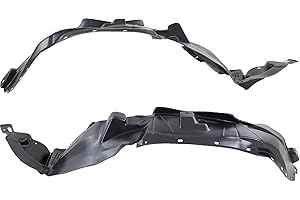 Evan Fischer Fender Liner Front, Driver and Passenger Side Compatible with 2003-2005 Honda Pilot Plastic Material, Set of 2, (2) Fender Liners - HO1249118, HO1248118