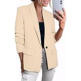 Happy Sailed Womens Long Sleeve Blazer Business Casual Open Front Work Office Suit Jackets