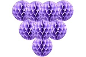Hocansen 8 PCS Paper Honeycomb Balls Decoration 8inch Honeycomb Flower Balls Party Decoration Tissue Pom Poms Ball Hanging Fl