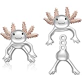 Axolotl Earrings for Women 925 Sterling Silver Axolotl Studs Cute Animal Earrings Hypoallergenic Axolotl Earrings Gifts for Axolotl Lovers