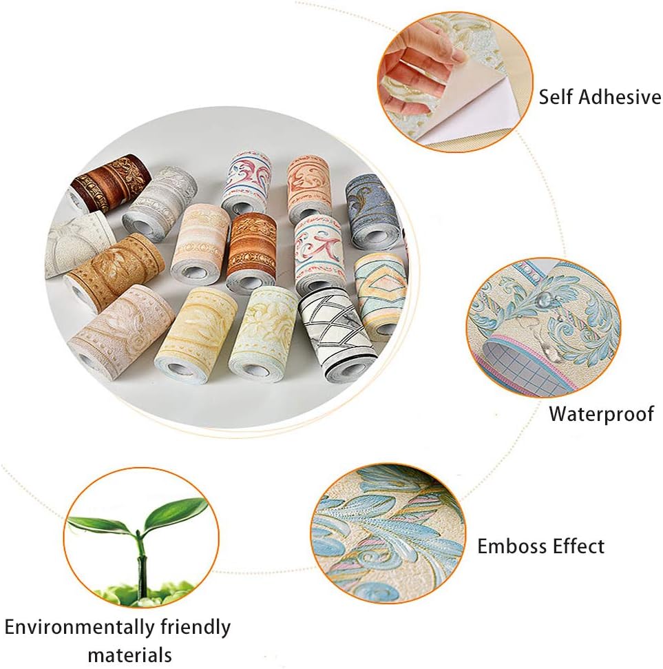 Rouleaux De Papier Peint 5 M Self Adhesif Mur Plinthe Bordure Papier Peint Impermeable Deco Floral Noir A Faire Soi Meme Kanankaga Co Jp