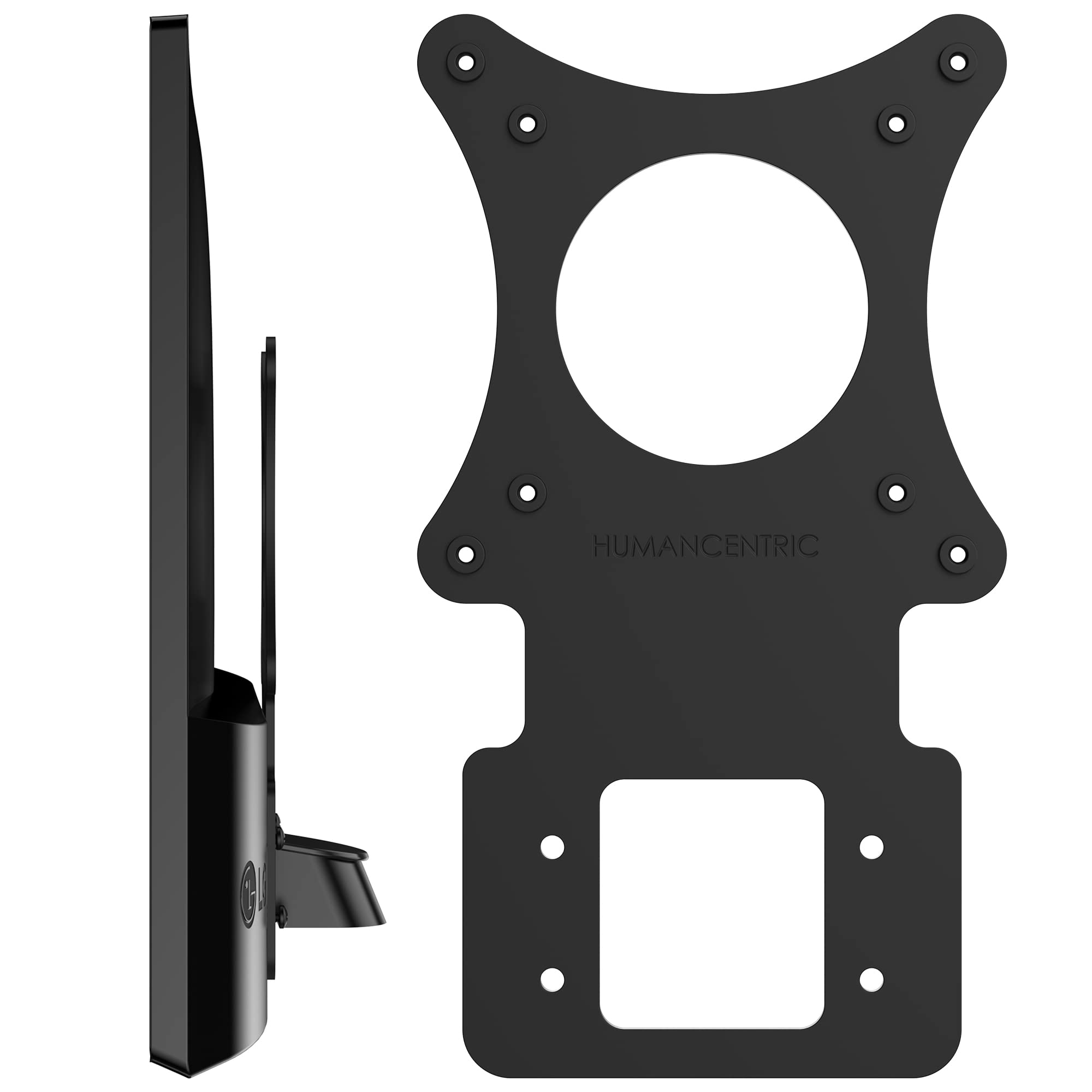 HumanCentric VESA Mount Adapter Compatible with LG Monitors 24MP58VQ, 24MP58VQ-P, 24MP59HT, 24MP59HT-P, and 24MP60VQ, Mounts Monitor to VESA Stand, Arm or Desk Mount with 75x75 or 100x100 mm Pattern
