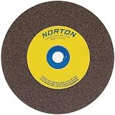 Norton Bench and Pedestal Abrasive Wheel, Type 01 Straight, Aluminum Oxide, 1" Arbor, 8" Diameter, 1" Thickness, Coarse Grit (Pack of 1)