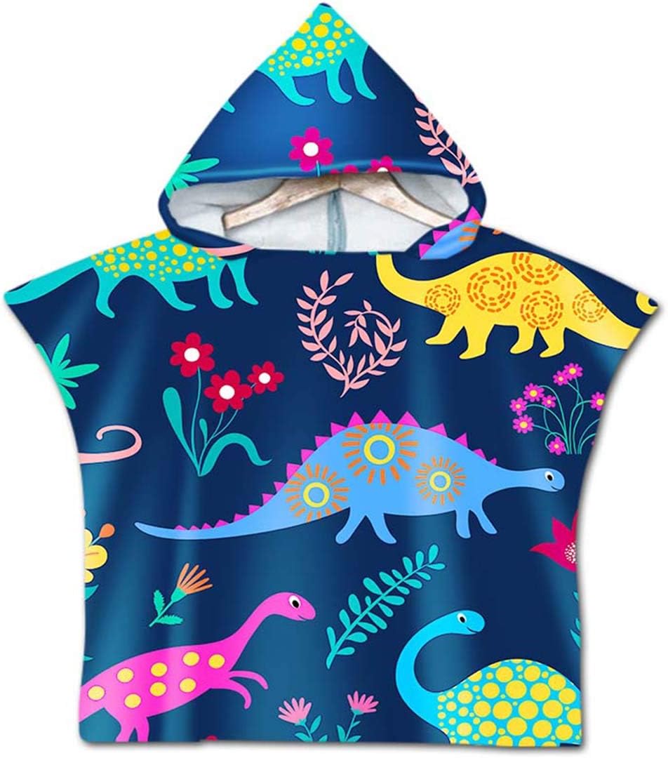 Wetry - Baby Bathrobe Animal Print Hooded Poncho Kids Towel Microfiber 60 * 60CM
