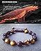 Bella.Vida Mens 12mm Balance Bracelet Diffuser Natural Hawk's Eye Lava Stone Healing Energy Yoga Mala Meditation Chakra Beads 8