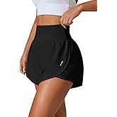 LALA BIRDS Women's Athletic Running Shorts High Waisted with Pockets, Women 3" Workout Dolphin Gym Yoga Beach Shorts
