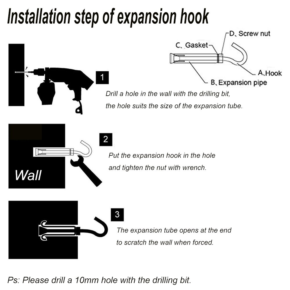 DEWEL Clotheslines 20ft/ 6m Portable Windproof Clothes Rope Line with Stainless Steel Cable Retractable System Heavy Duty Laundry Rope for Outdoor/ Indoor/ Home /Travel/ Drying (20Ft)