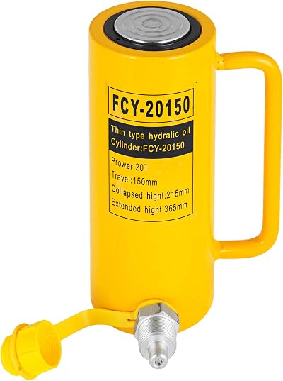 VEVOR 20 Ton Hydraulic Cylinder Jack 6 Inch Stroke Single Acting Ram Lifting
