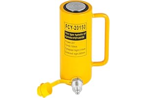 Mophorn 20Ton Stroke Hydraulic Jack - 6Inch Solid Ram, Single Acting, w/Quick Connector, Portable Hydraulic Lifting Cylinder