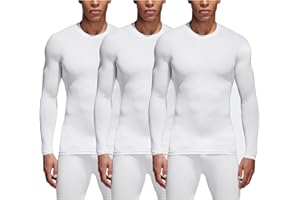 VLITEPRO 3 Pack Men's Compression Shirts Long Sleeve Athletic Base Layer Running Top UV Sun Protection Outdoor Work Out Shirts Black S