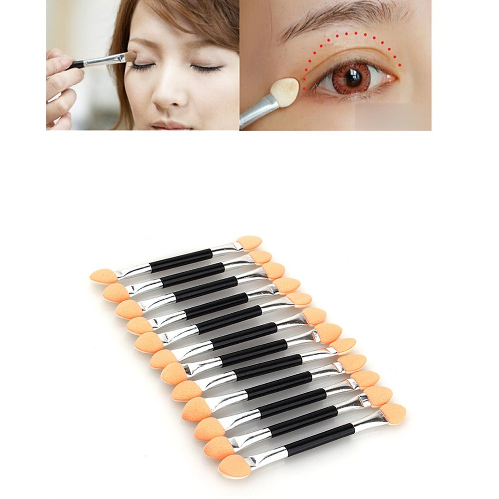 Gonioa 24PCS Foam Dual Sided Eye Shadow Eyeshadow Brush Sponges Applicators,Tipped Oval Makeup Applicator: Beauty