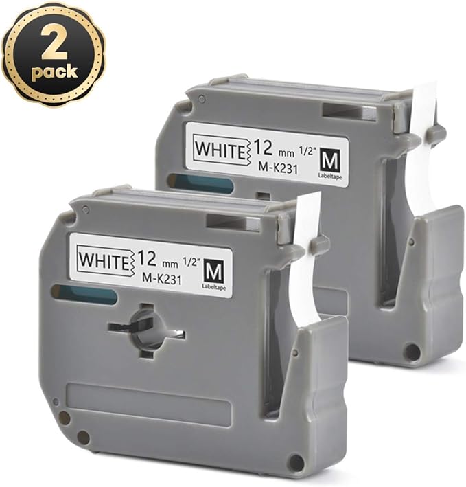 Compatible Brother M Label Tape M231 MK231 Label Maker, 1/