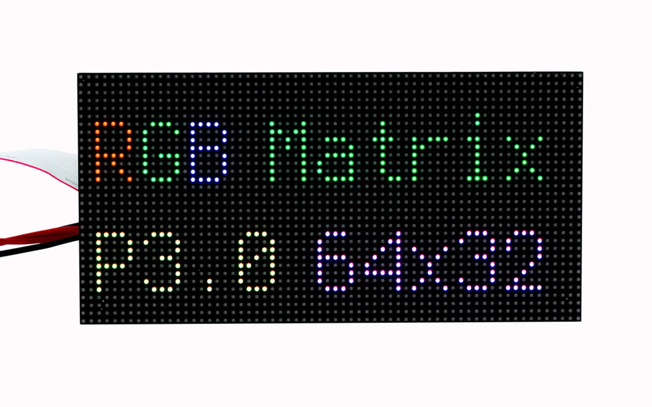 SEENGREAT RGB Full-color LED Matrix Panel Display 64×32 Pixels for Raspberry Pi, 3mm Pitch, Onboard 2048 RGB LEDs