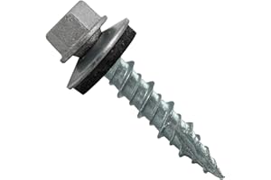 JAKE SALES Metal Roofing Screws: (250) 10 x 1 NO Paint Galvanized Hex Head Sheet Metal Roof Screw. Self Starting Metal to Wood siding Screws. EPDM Washer.
