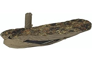 Mil-Tec Trilaminate Durable Waterproof Lightweight Breathable Tactical Outdoor Camping Hiking Generous Cut Sleeping Bag Cover with Zip Closure | Suitable for Various Sleeping Bags