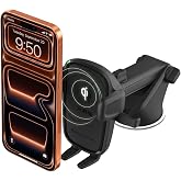 iOttie Car Charger Easy One Touch Wireless 2 Qi Charging Dashboard Phone Mount for iPhone, Samsung Galaxy, Huawei, LG, Smartphones