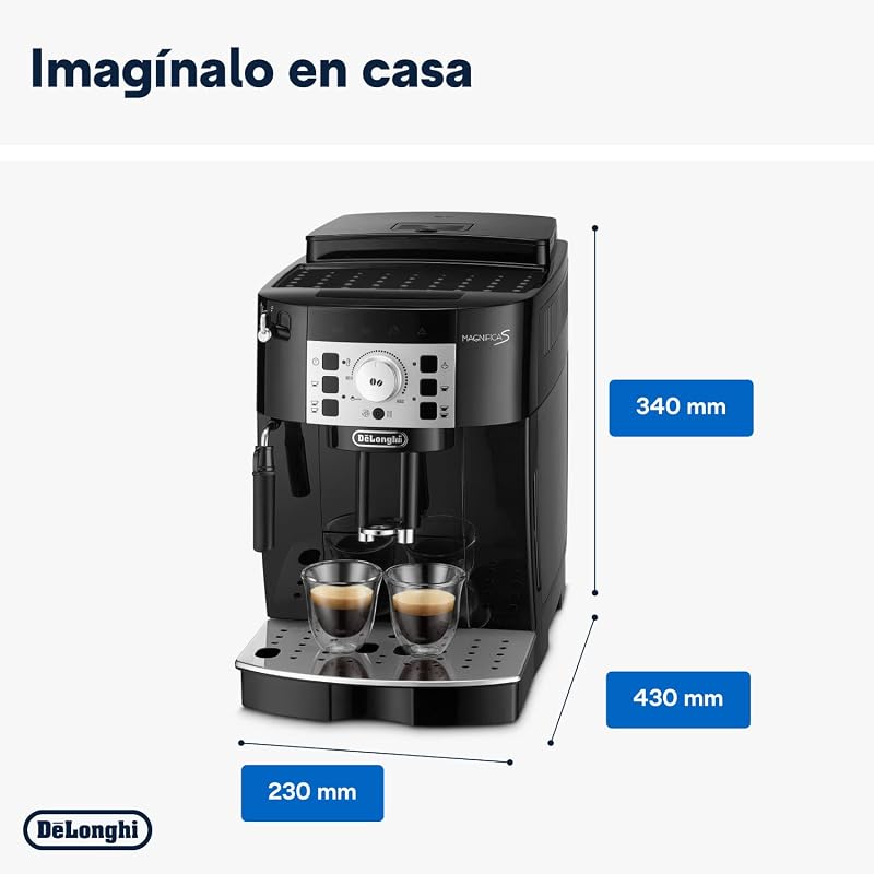 Magnifica S - Cafetera Superautomática 2 Bebidas Negro