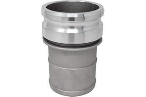 Gloxco Aluminum Type E Cam and Groove Hose Fitting, 4″ Male Camlock x 4″ Hose Shank (CAM-40-E-AL)