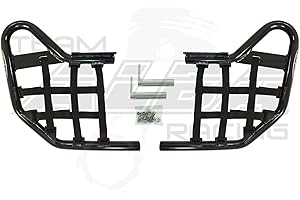 Compatible with Yamaha Warrior YFM 350 all years Standard Nerf Bars Black w/Black Net by Alba Racing