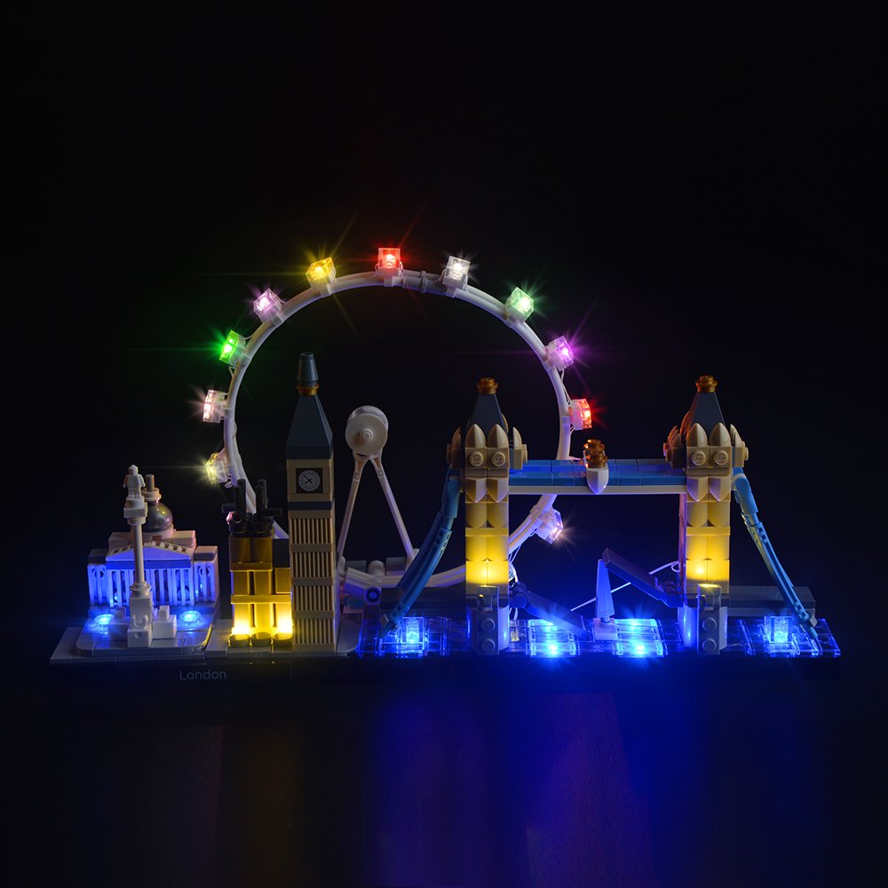 GEAMENT Upgraded Version Light Kit for Architecture London Skyline Collection Compatible with LEGO 21034 Landmark Building Bricks Model (Building Set Not Included)