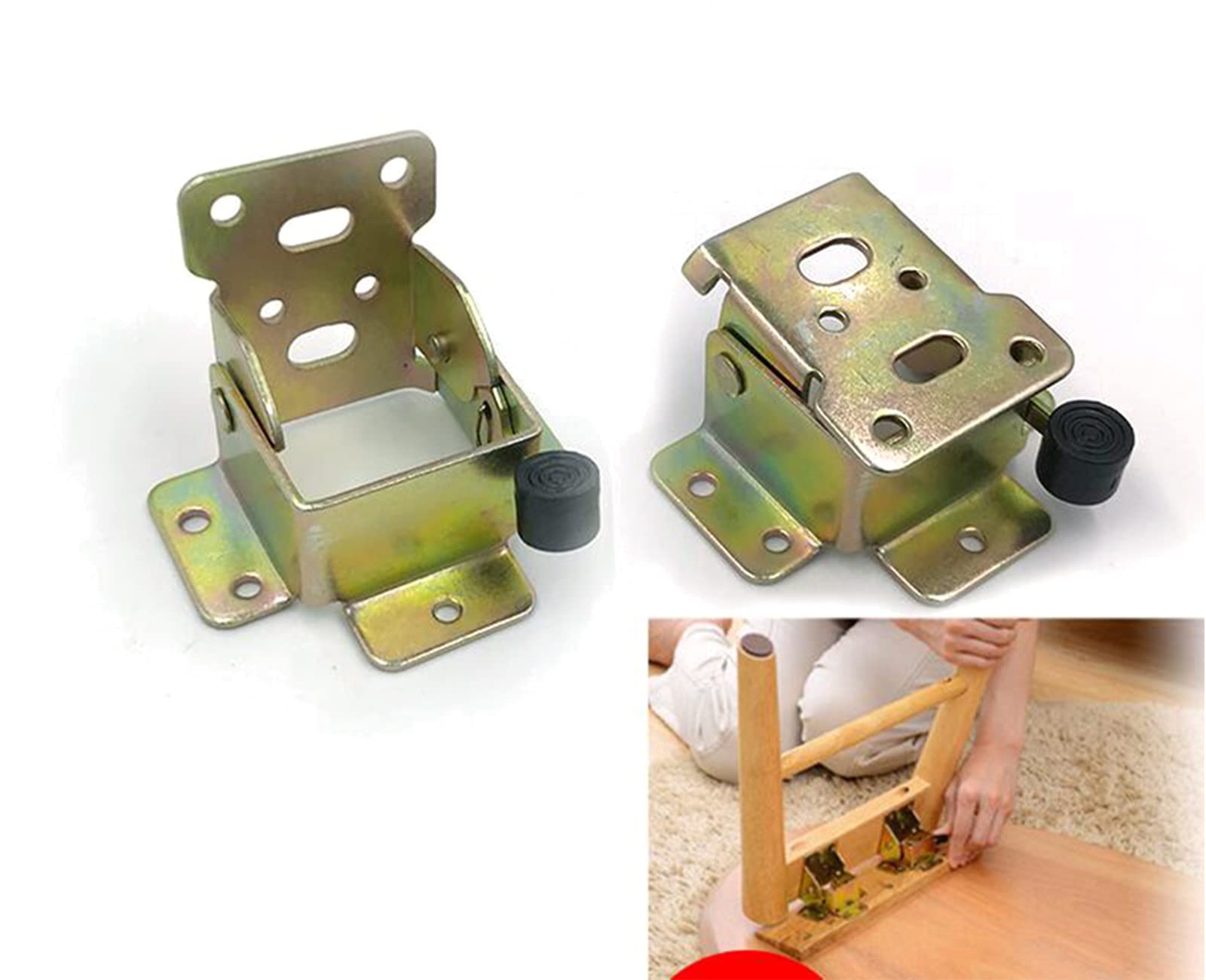 WANLIAN(2 pieces)Folding hairpin table legs-practical folding table legs, portable notebook table legs, folding table legs, folding table, kitchen folding table extension accessories。(Positive brake)