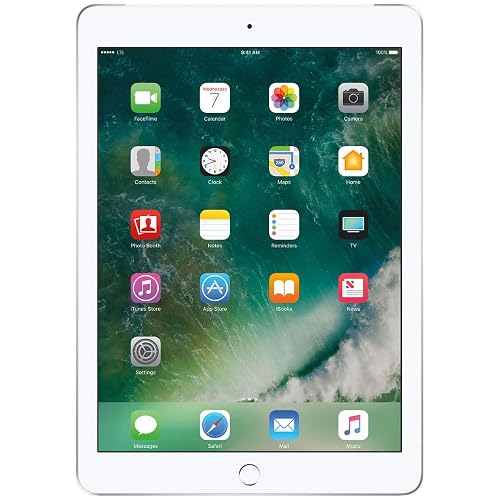 Apple iPad with WiFi + Cellular, 32GB, Silver (2017 Model) (Refurbished)