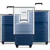 3 Pieces Thicken Clear Luggage Cover Protector with Tag Pocket, 20" 24" 28" PVC Luggage Covers for Suitcase Waterproof Dustproof Anti-scratch Travel Suitcase Covers Case for Wheeled Luggage